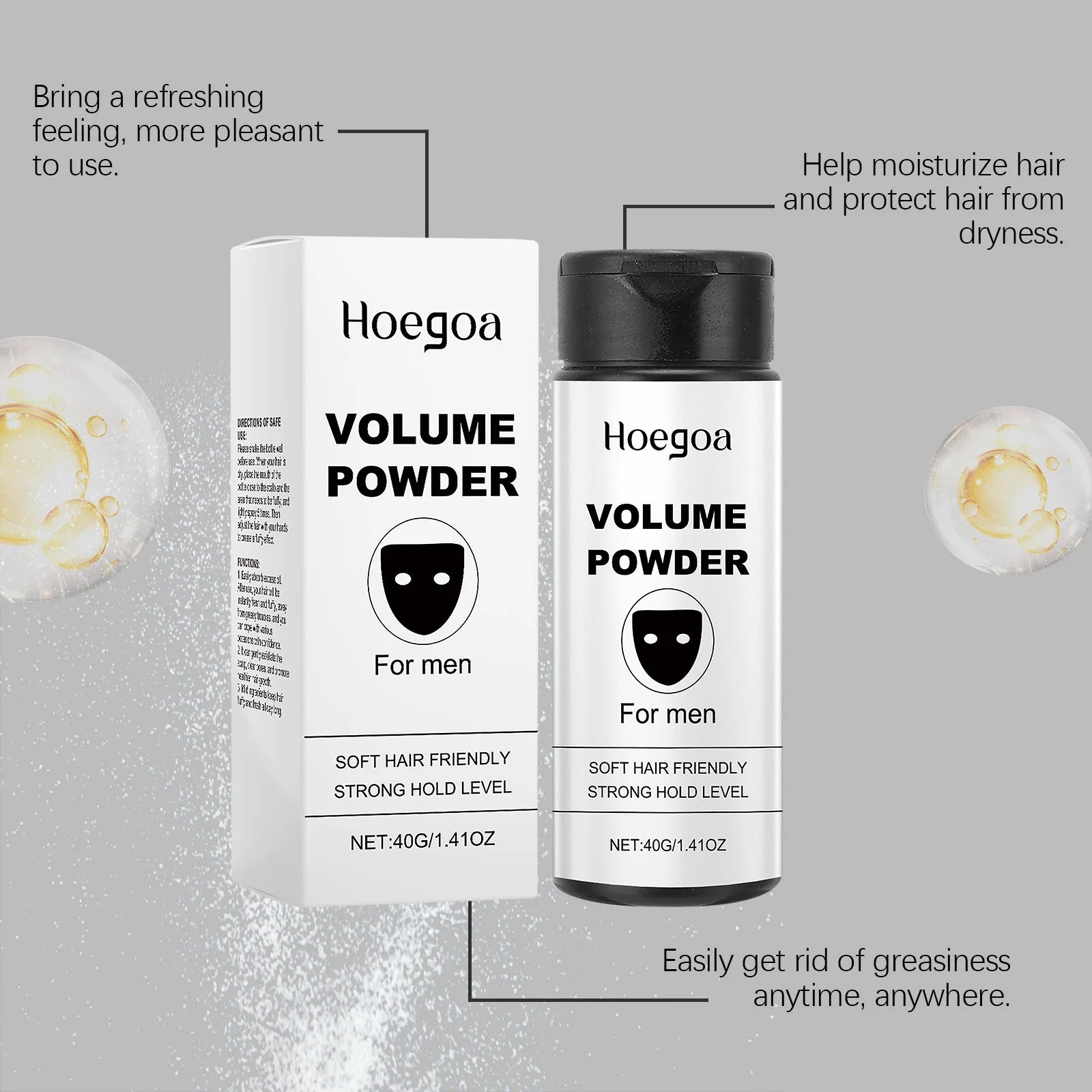 Plenty Fixed Hair Powder Long-Lasting Oil Control Texture Fluffy Increase Hair Volume Enhance Styling Hair Powder for Unisex
