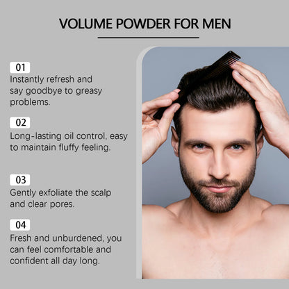 Plenty Fixed Hair Powder Long-Lasting Oil Control Texture Fluffy Increase Hair Volume Enhance Styling Hair Powder for Unisex